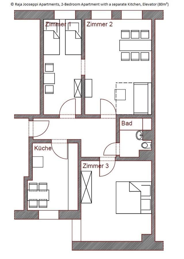 Raja Jooseppi Apartments Berlin Bilik gambar